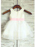 Cotton Polka Dots Tulle Cupcake Flower Girl Dress